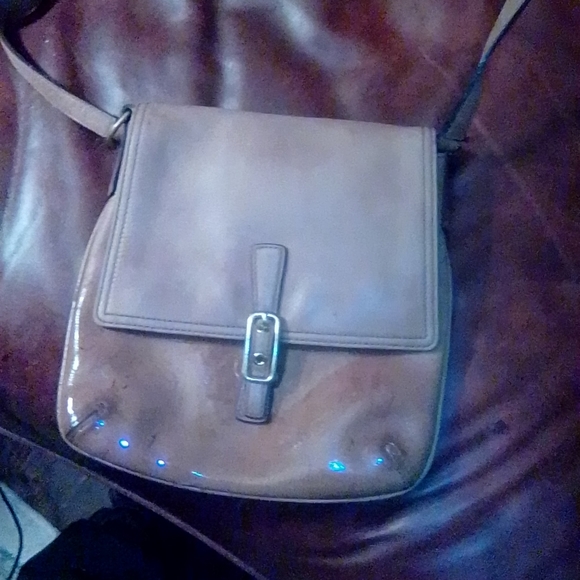 Coach Crossbody Brown Leather E23-9592 vintage bought in 86 good for day out - Picture 5 of 9